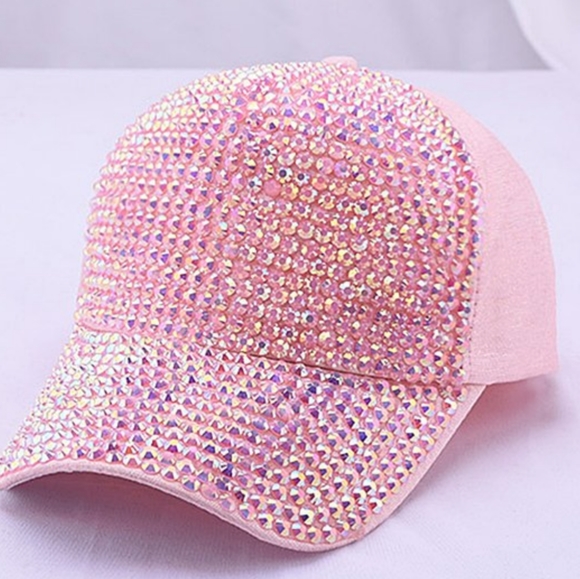 Rhinestone-Panel Adjustable Baseball Cap - Picture 2 of 3
